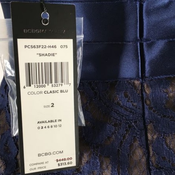 BCBGMaxAzria • Shadie Strapless Lace-Blocked Gown - Picture 6 of 8